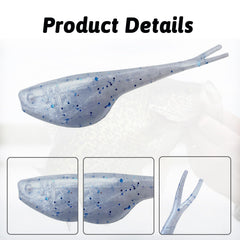 Split-tail design crappie lures for lifelike swimming action