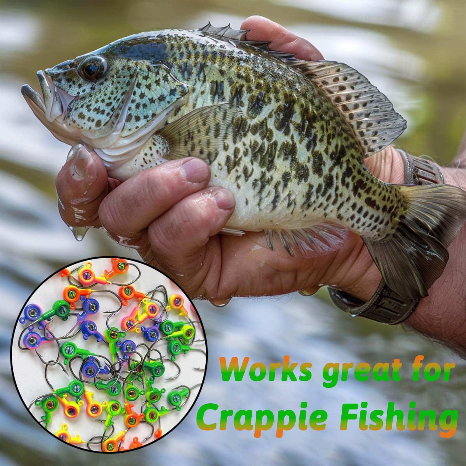 Realistic 3D Eyes Crappie Jigs Head