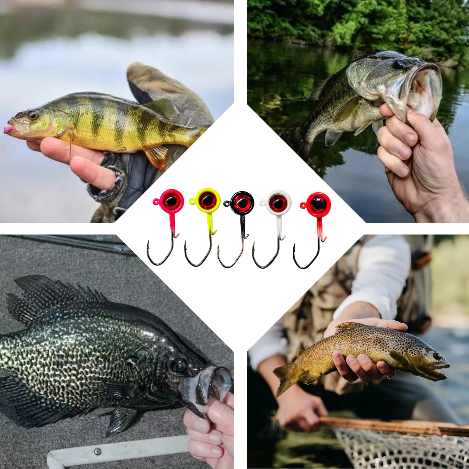 Bombite 40-pack jig heads in package
