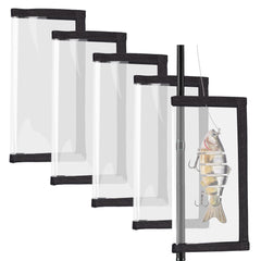 Transparent lure wrap 5-pack for large lures
