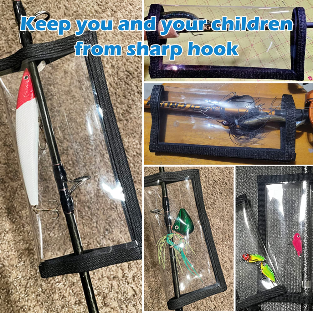 Crystal-clear lure wraps with visible lures
