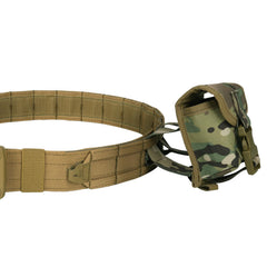 BOMTURN battle belt pouches provide quick access to essential gear.