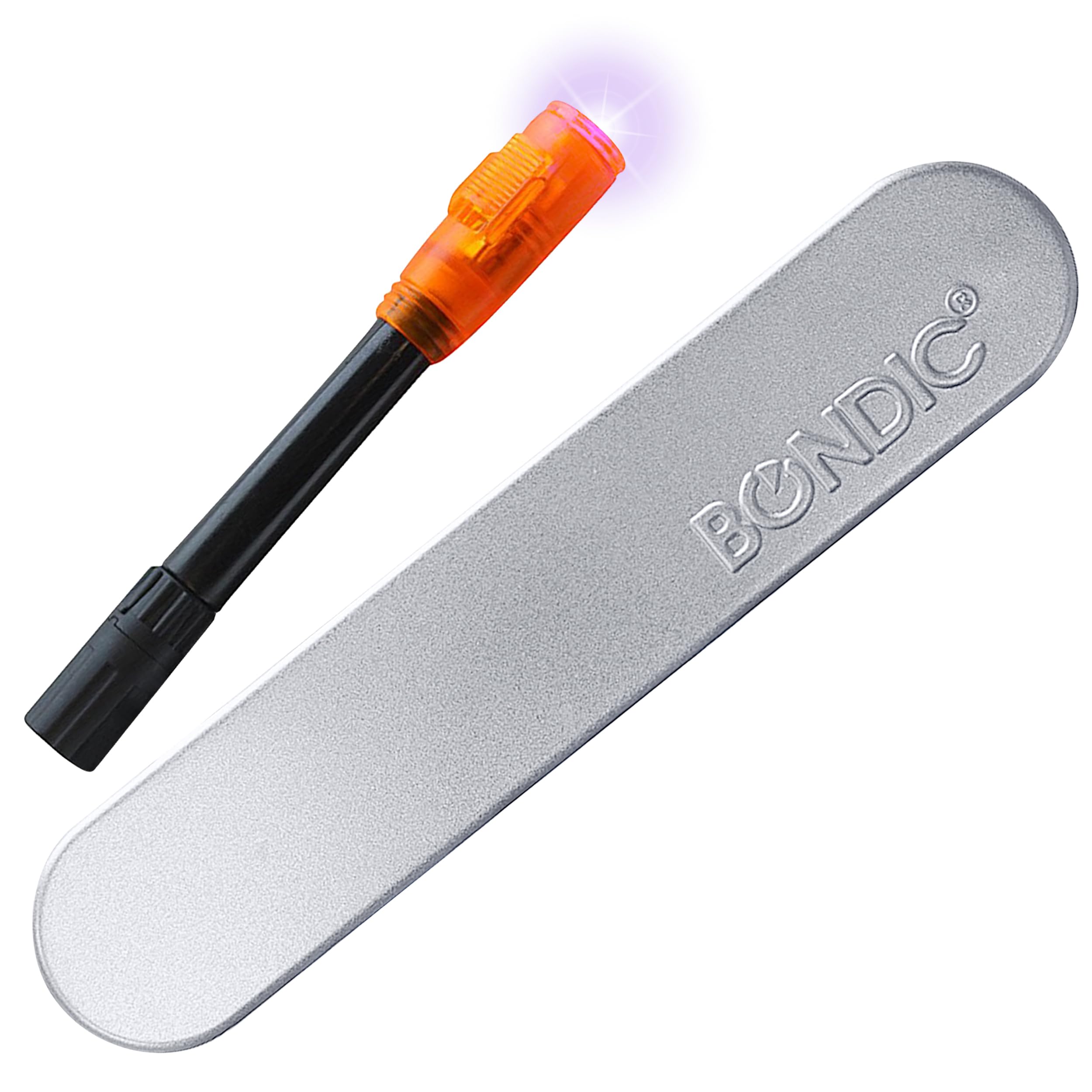 Bondic UV Glue Kit for fly fishing components arranged