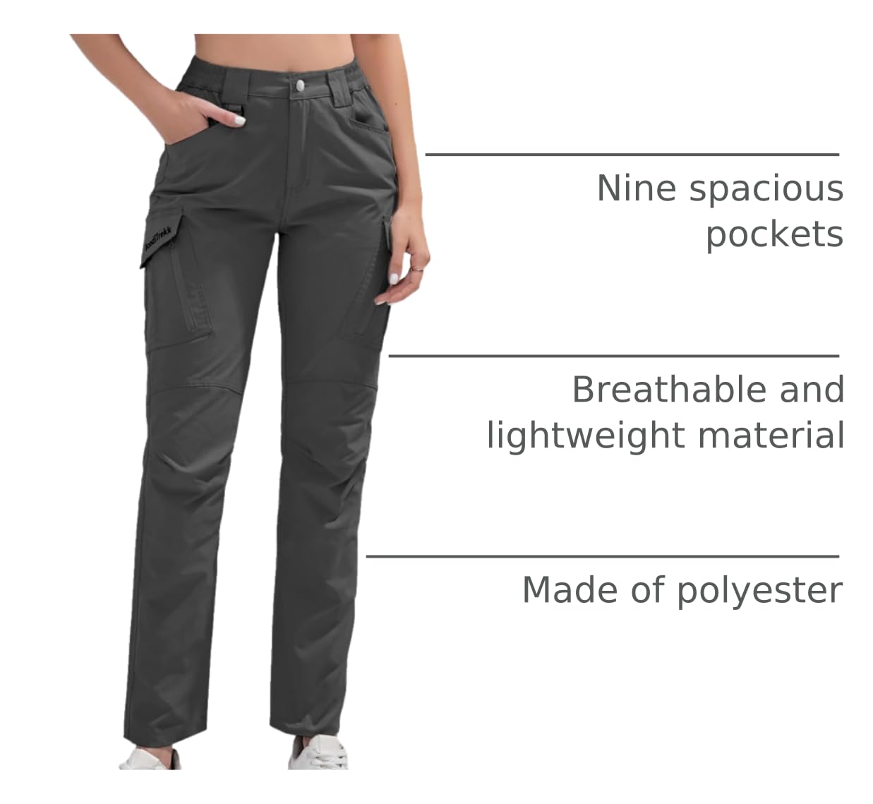 BondiTrekk 9-pockets belt buckle detail enables quick access to essentials.