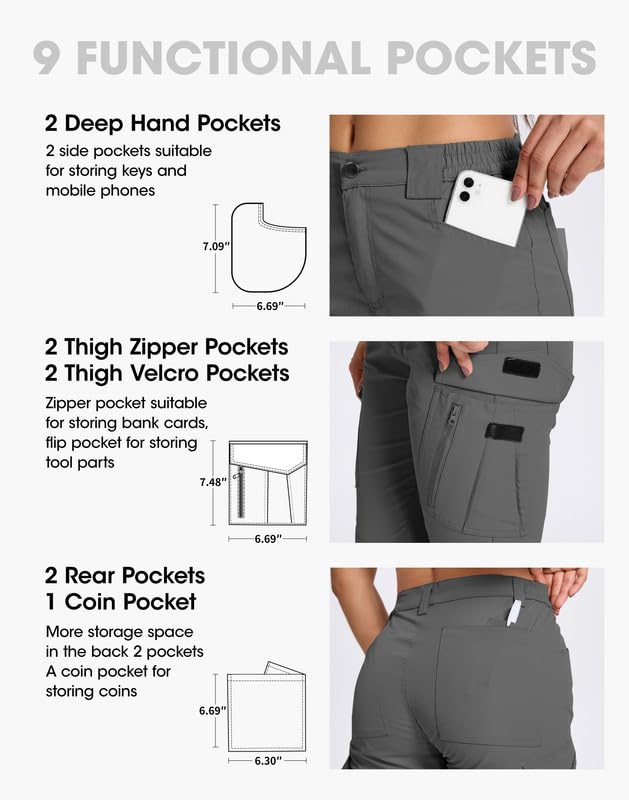 BondiTrekk elastic waist and belt loop offer adaptable fit for active days.