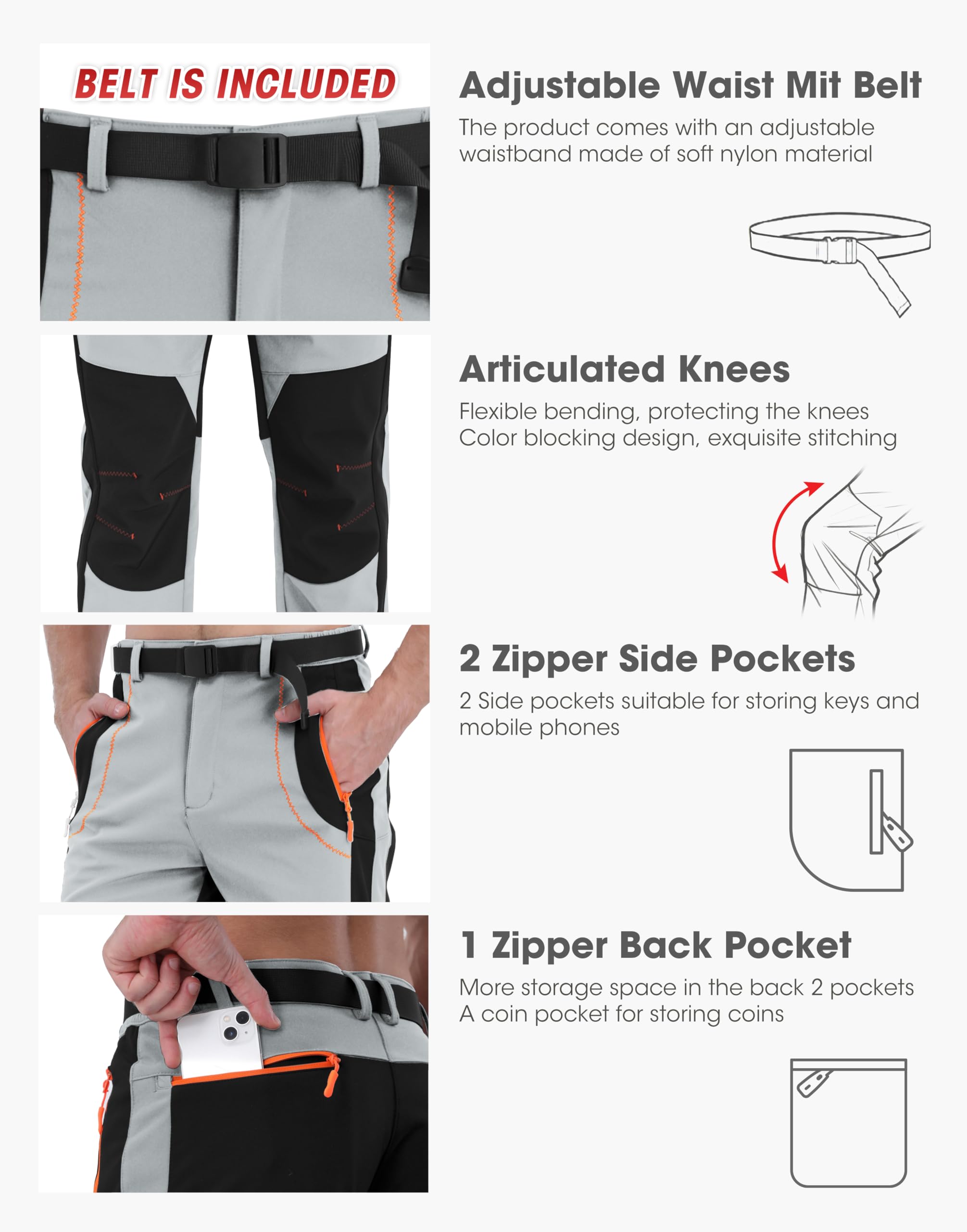 BondiTrekk pants with three zipper pockets for essentials on the go