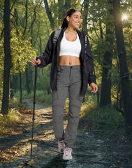 BondiTrekk women's hiking pants back pocket view emphasizes secure storage options.