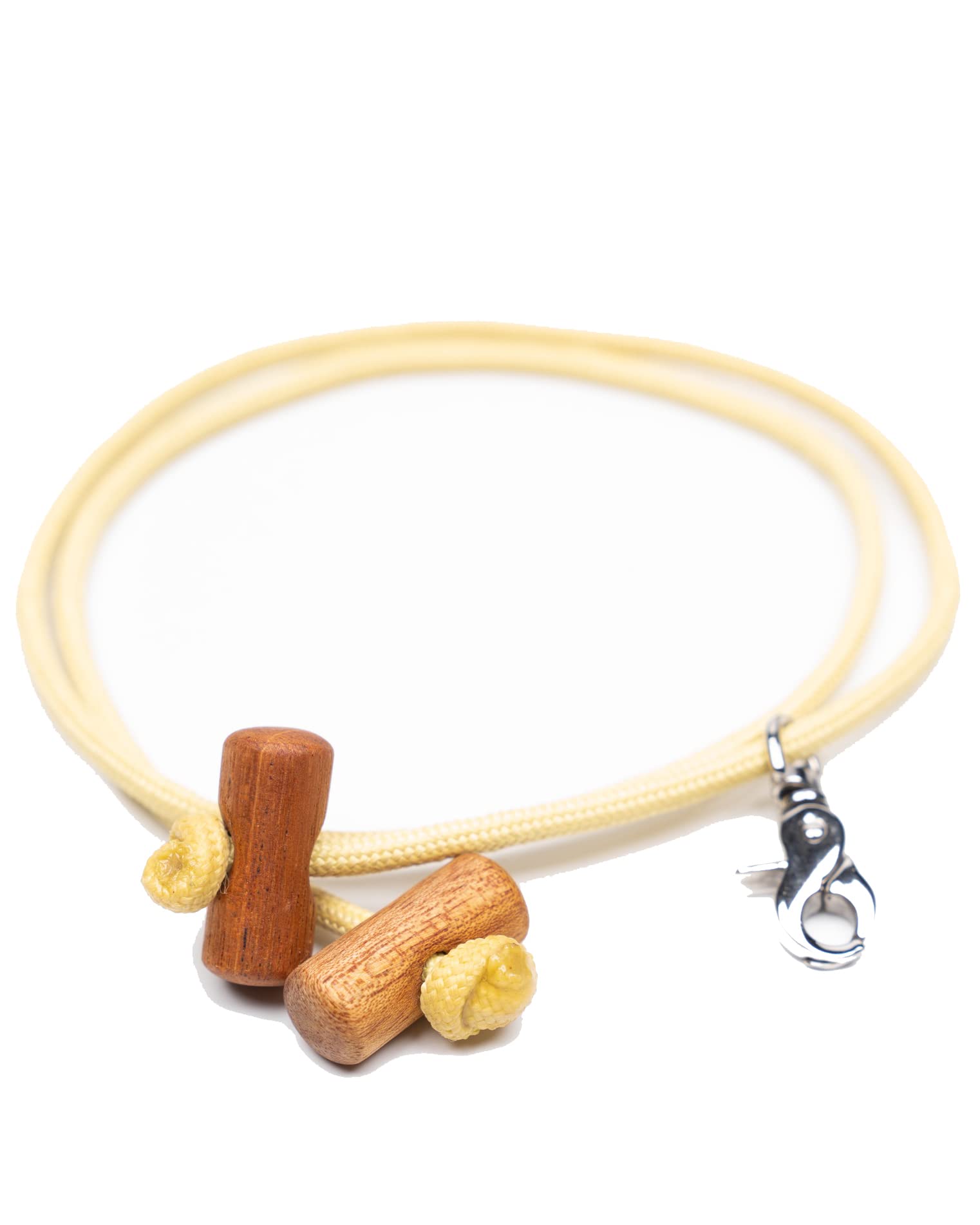 Bone Tactical occlusion bracelet beads-detail highlighting reclaimed mahogany beads