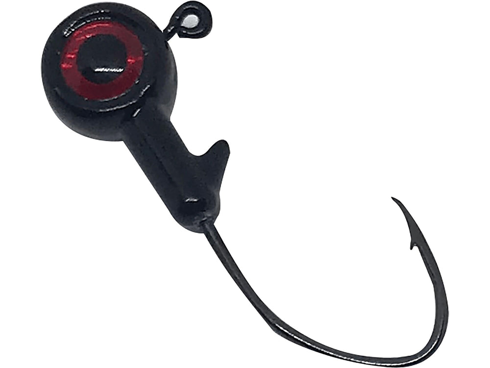 BoneHead Tackle jig head 1/16 oz in black for secure hooksets across freshwater and saltwater.