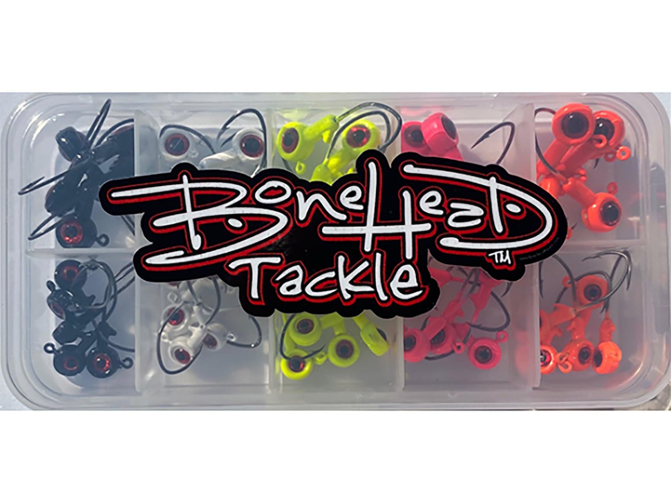 BoneHead Tackle Term Tackle Pack BX jigheads for clear water; versatile for shore or boat casting.
