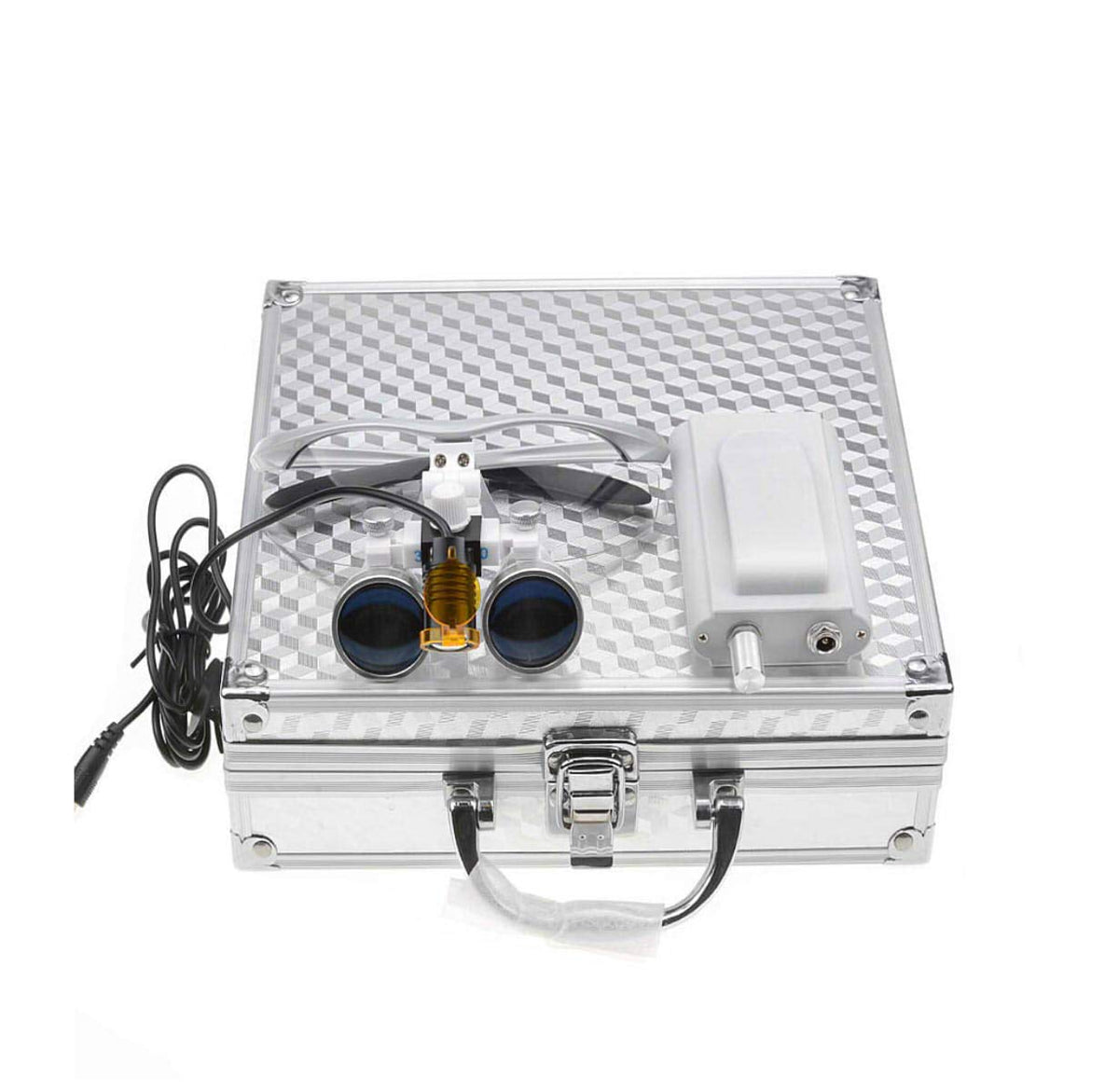 Bonew 3.5x loupe head lamp with clip-on silver provides hands-free precise illumination.
