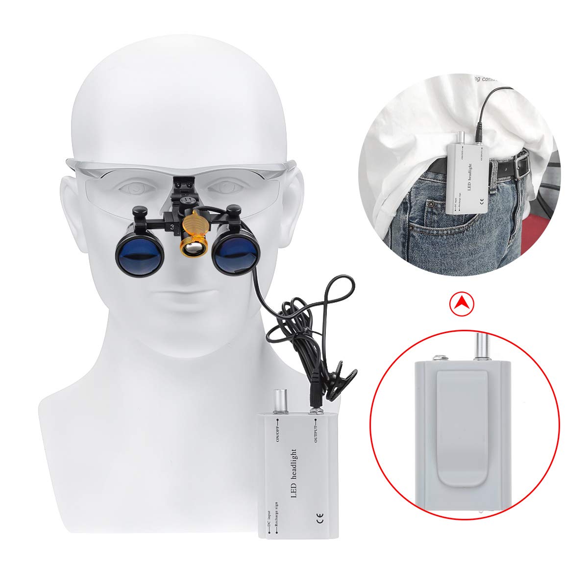 Bonew head lamp with filter clip focuses light for detailed tasks.
