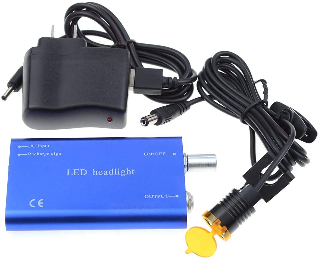 Blue carrying bag with BONEW head lamp for easy transport and protection.
