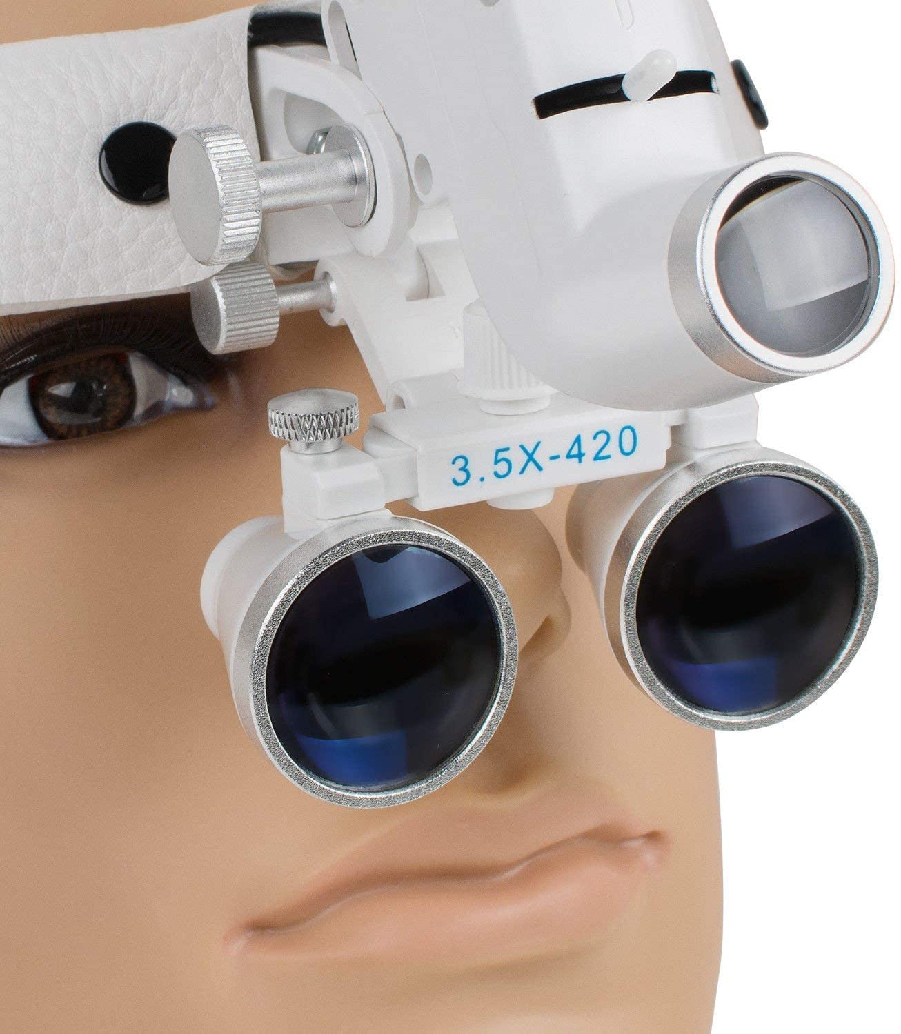 BoNew lens cover and fringe grip protect and stabilize the loupe.