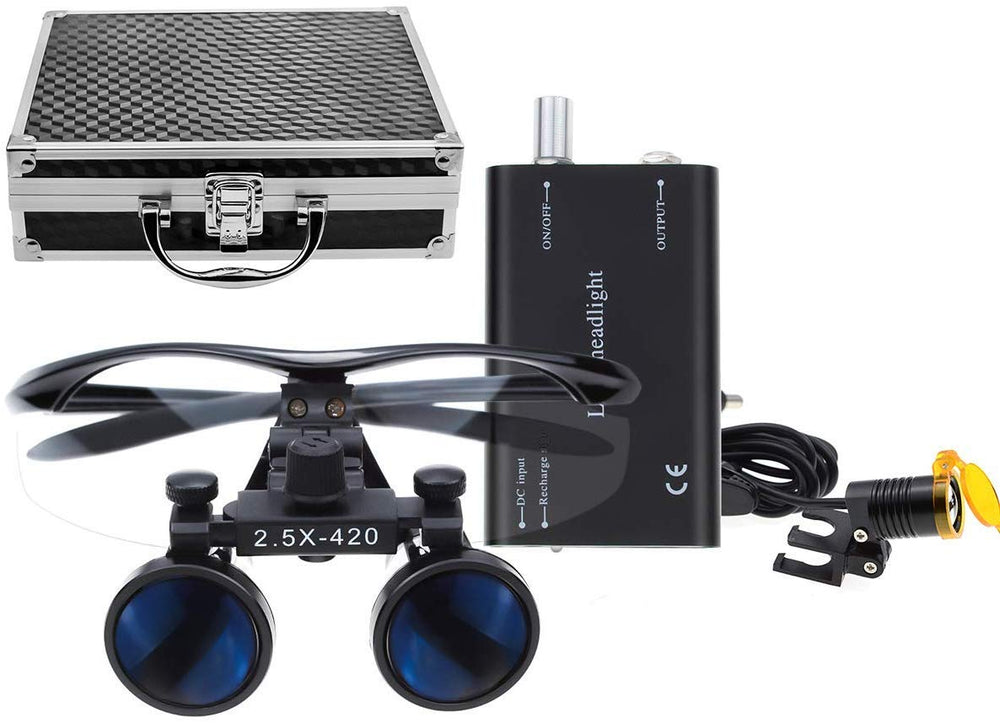Bonew Oral 2.5x loupe provides diffuser-spread light for even detail visibility.