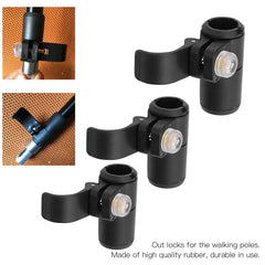 BONKZEBU 3pcs climbing sticks with external flip-lock for 16mm poles on trails