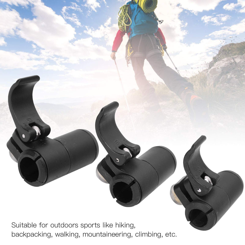 BONKZEBU 3pcs climbing sticks with external flip-lock for 18mm poles on rugged climbs