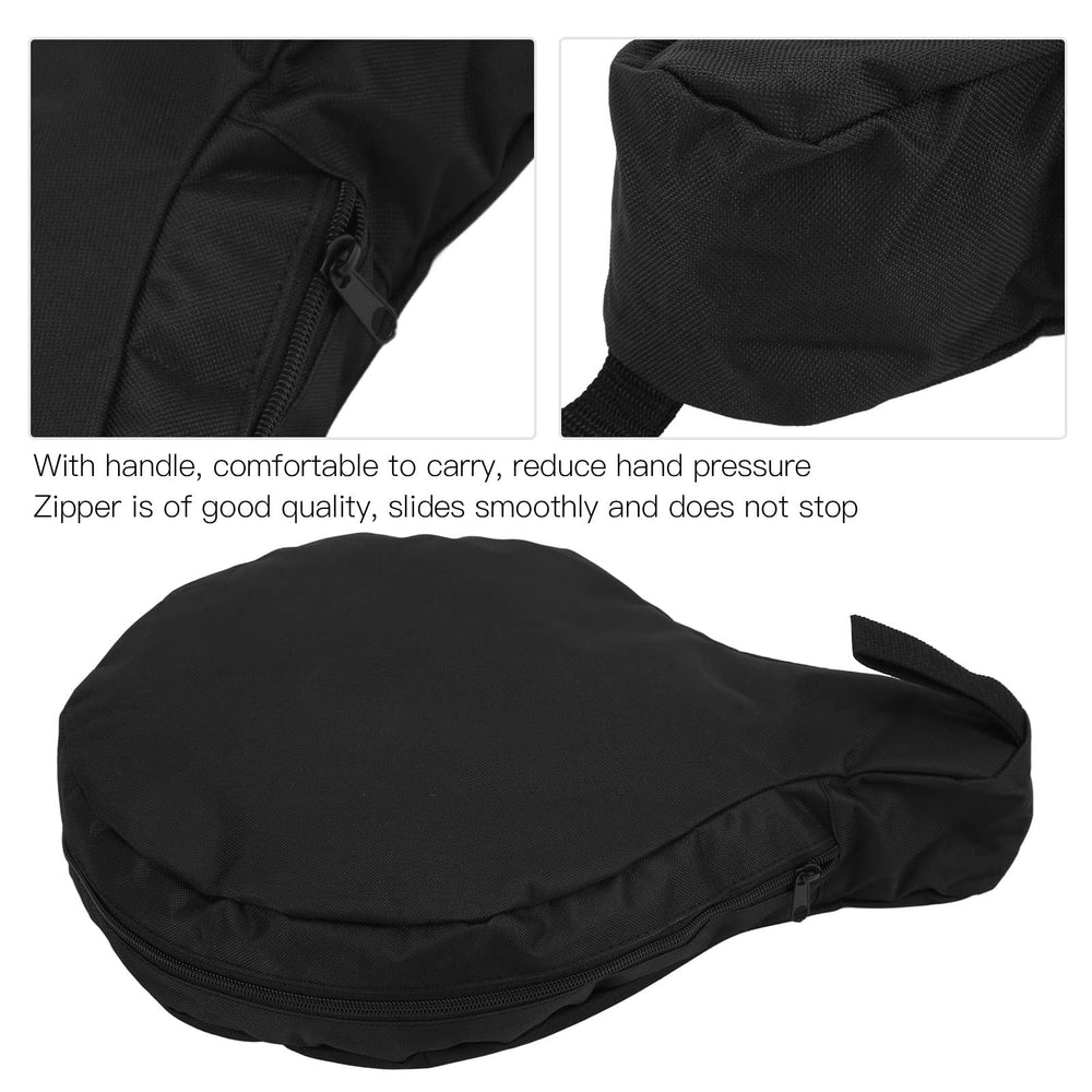 BONKZEBU Cast Iron Skillet Bag close-up shows durable metal pan fitting securely.