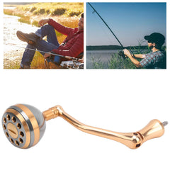 BONKZEBU reel handle front view, durable aluminum build for longevity.