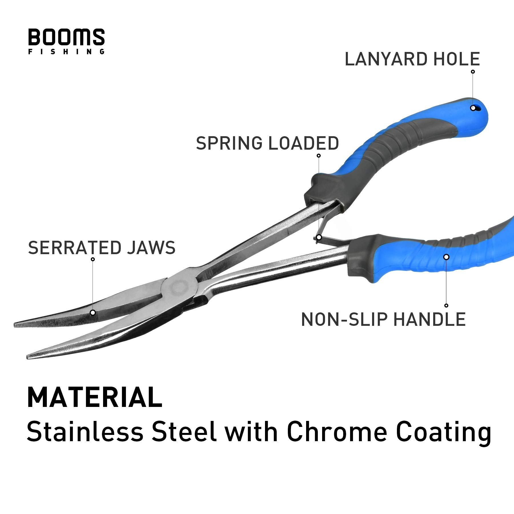 Booms F05 Long Reach Pliers designed for saltwater use