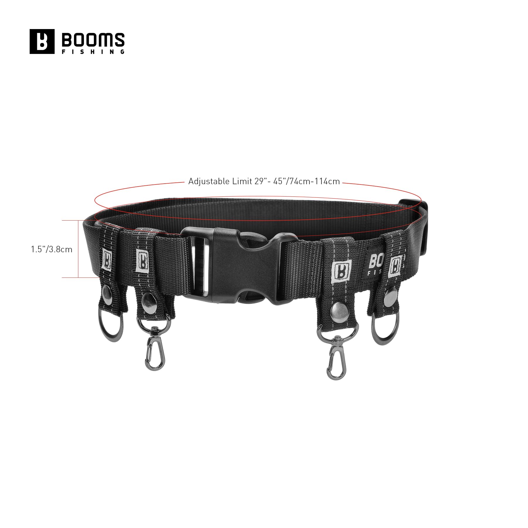 Close-up of the 2-inch ABS buckle on the belt
