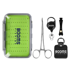 Booms Fishing FF2 5-in-1 kit with waterproof two-sided fly box and tools