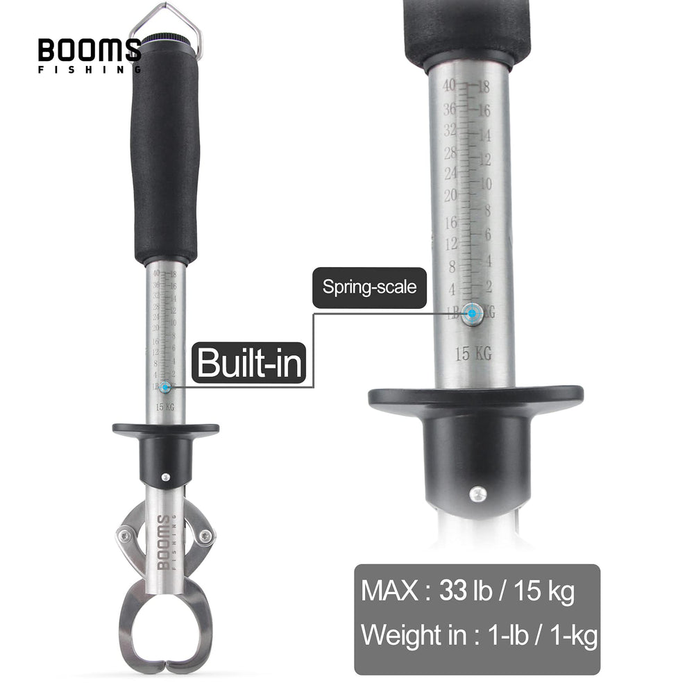 Booms Fishing G01 gripper quick-release mechanism shown for easy release.