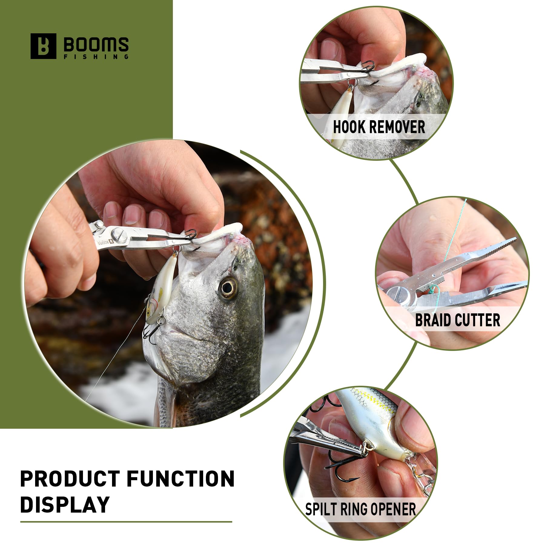 Pliers cutting braid and mono line with precision