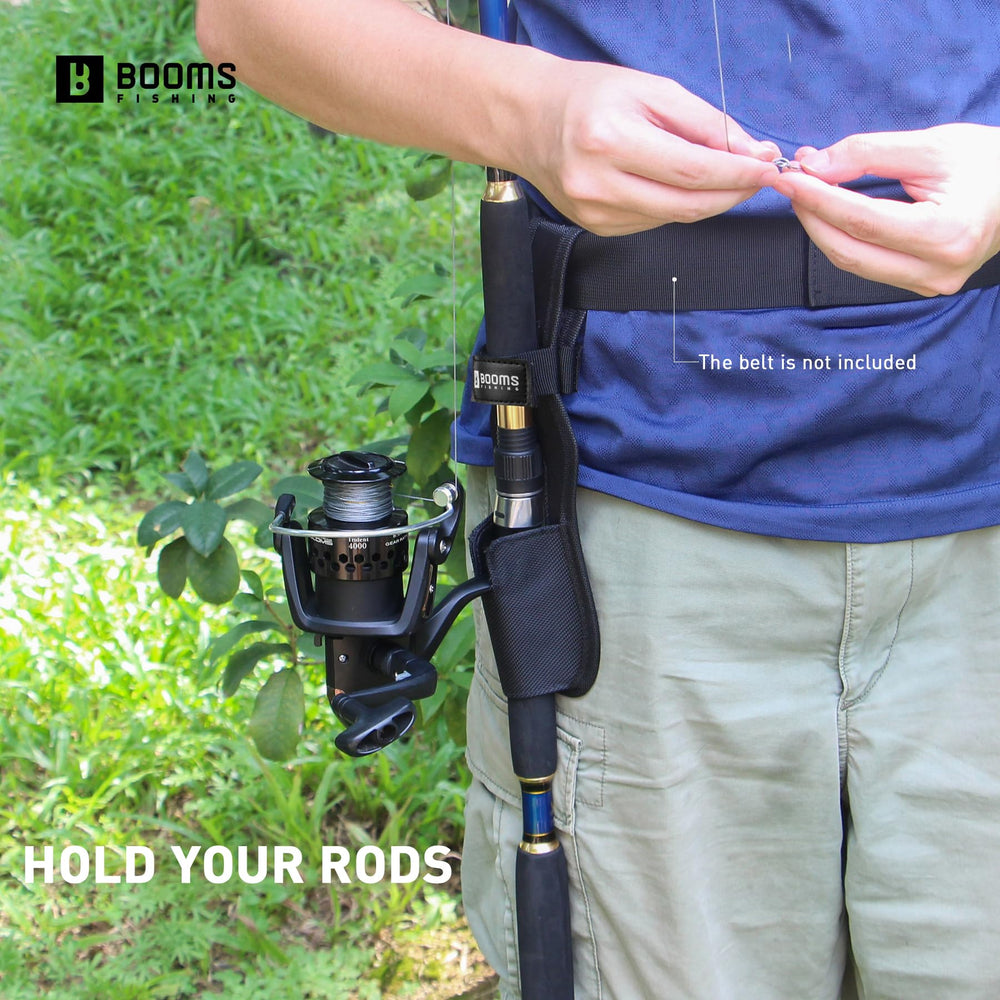 Close-up of Booms P04 rod holder nylon sheath fastener and material