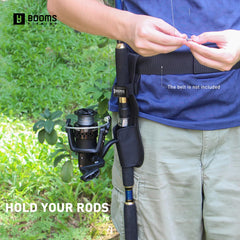 Close-up of Booms P04 rod holder nylon sheath fastener and material