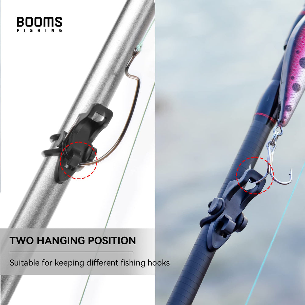 Plastic hook keepers included in Booms Fishing set