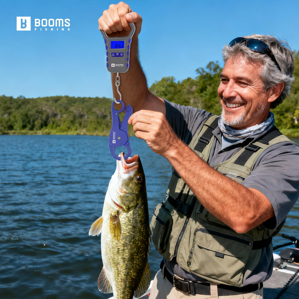 Close-up of the 5.8-inch lip gripper on Booms scale