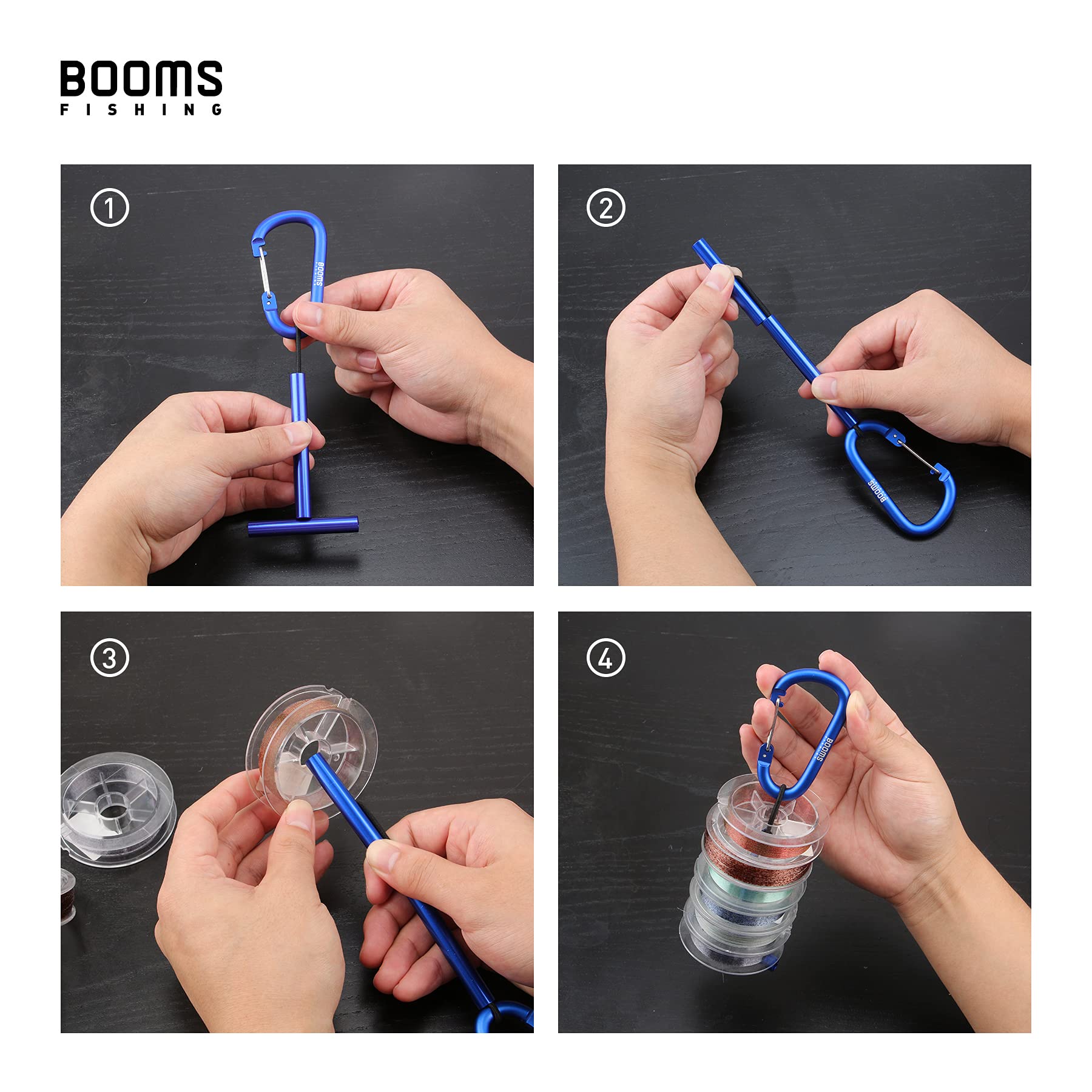 Holds up to 6 tippet spools in organized layout