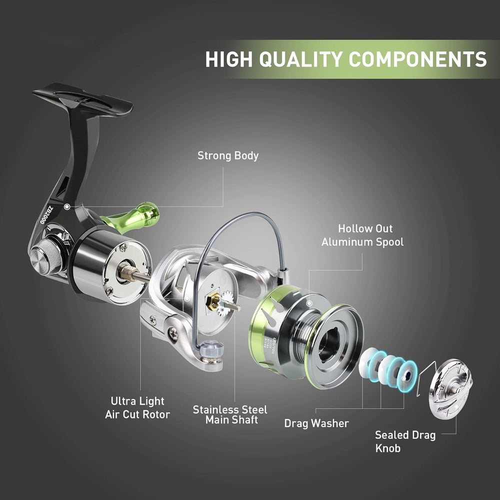 Four stainless bearings in SN3 ensure smooth retrieves and durability.