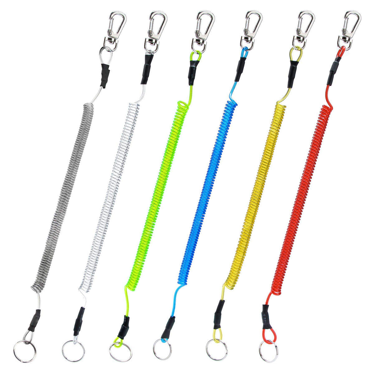 Booms Fishing T04 Lanyard Pack – retractable safety coil in colorful set, view 1