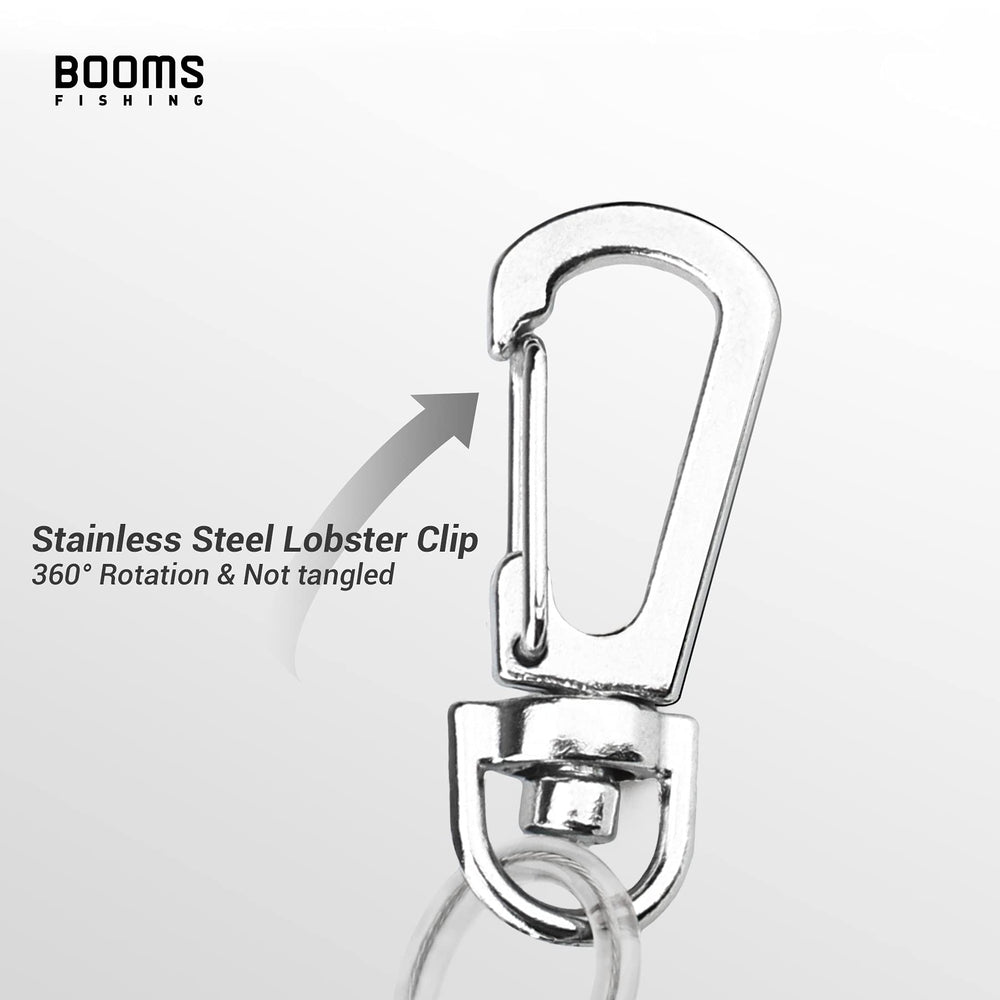 Retractable lanyard extended to 150 cm (59 inches) on Booms T04