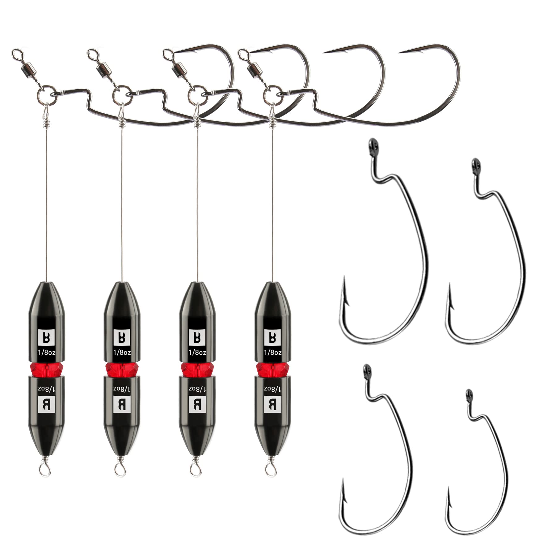 Booms Fishing TR1 Tokyo Rig – 4-Pack 1/4oz Pre-Rigged Bass Rig – Canada ...