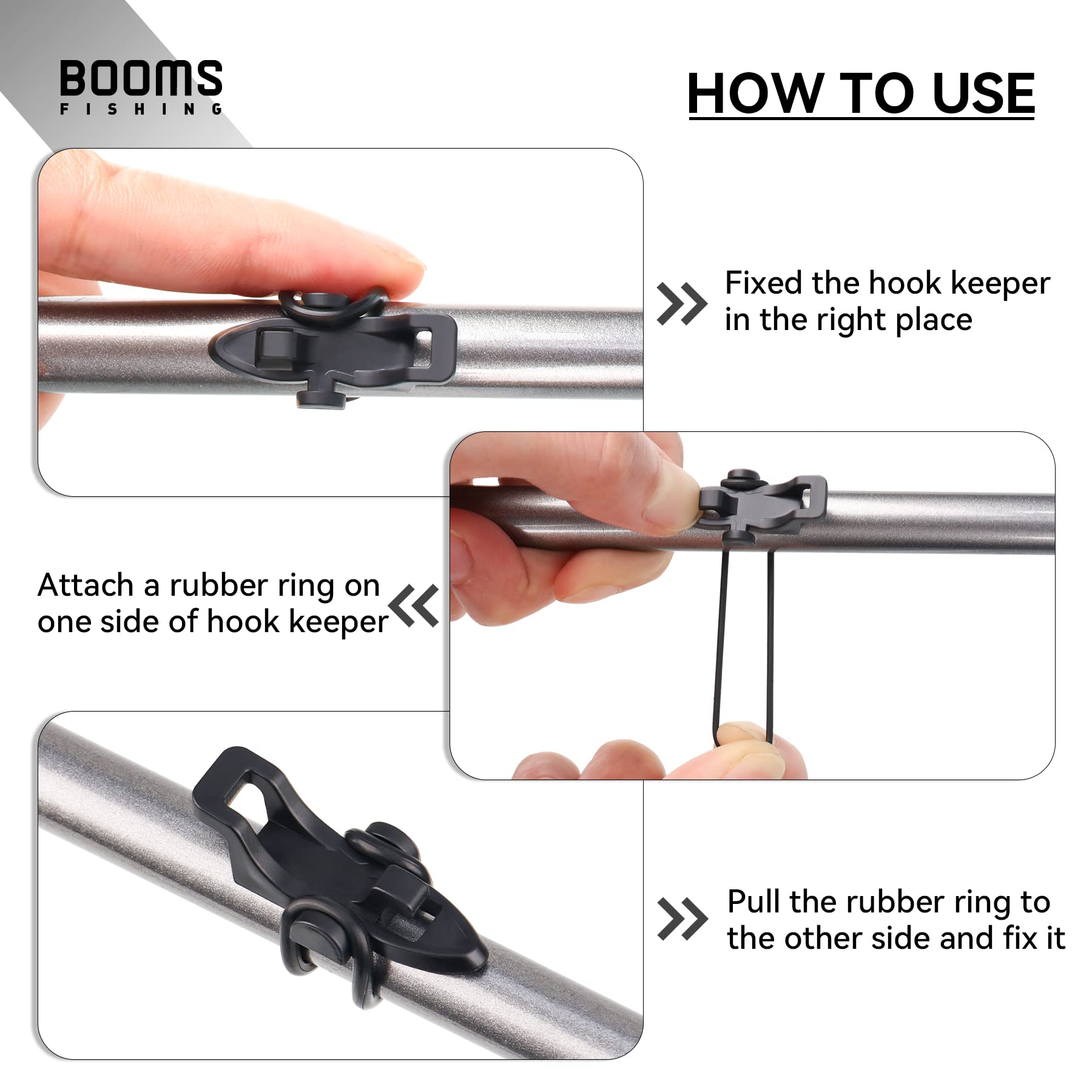 Two sizes rubber rings for rod compatibility
