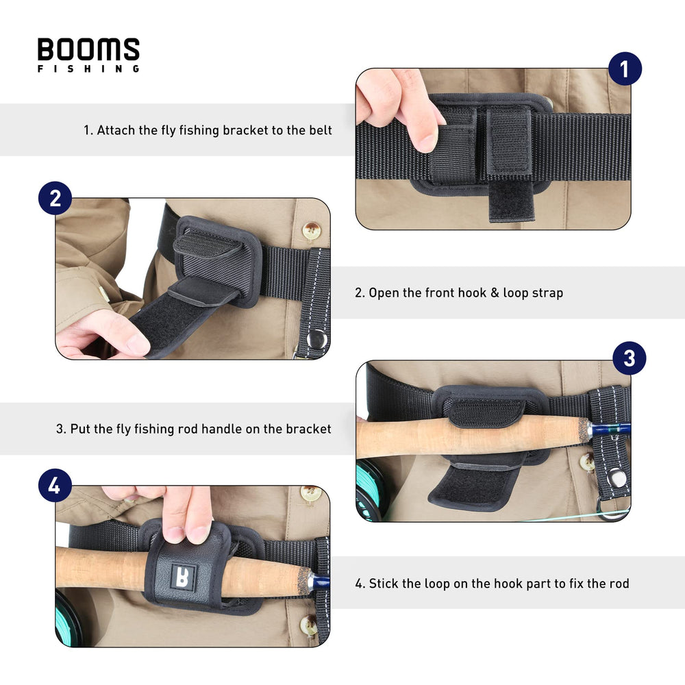 Easy-to-clean waterproof nylon surface of Booms V05 rod holder