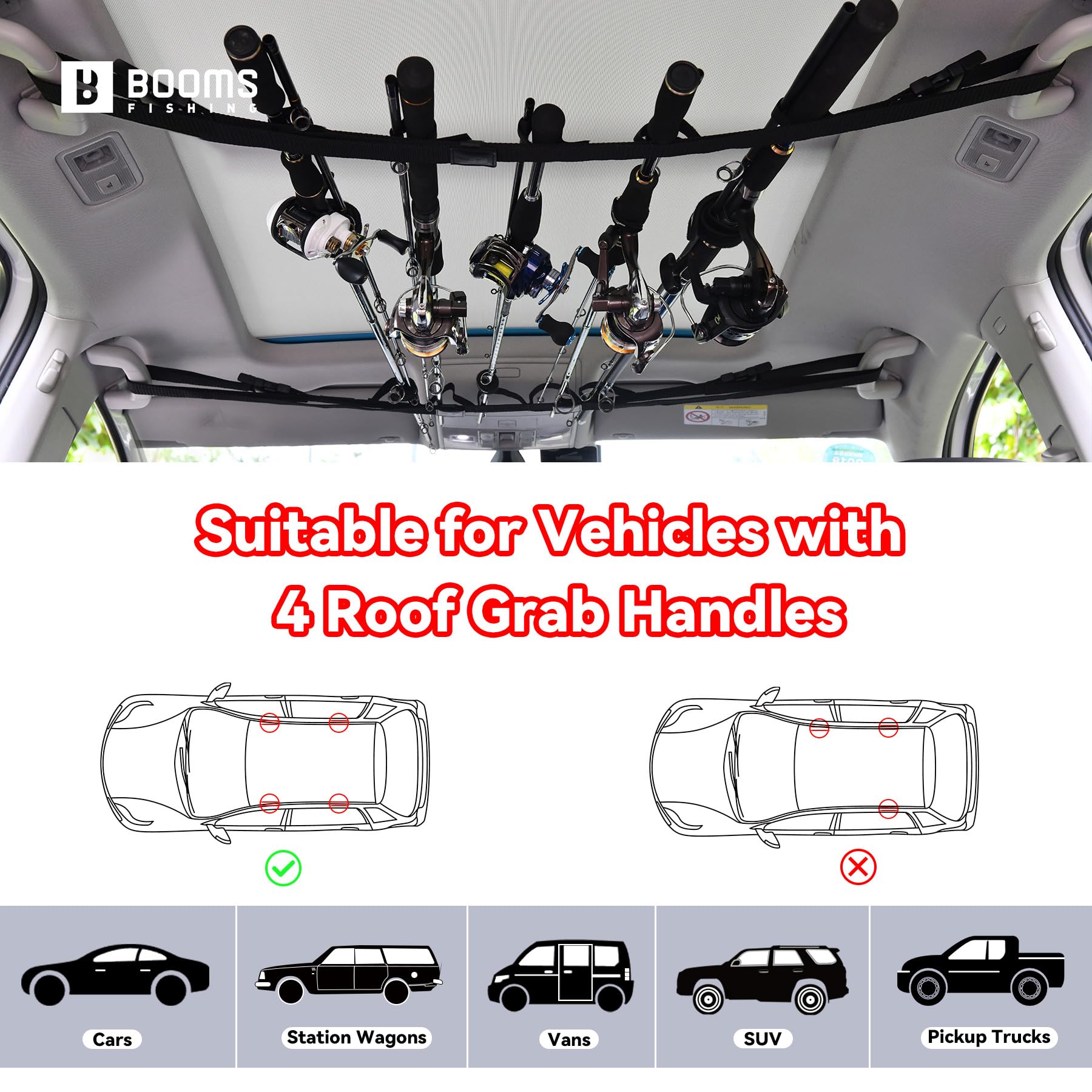 Two nylon straps included for extra stability