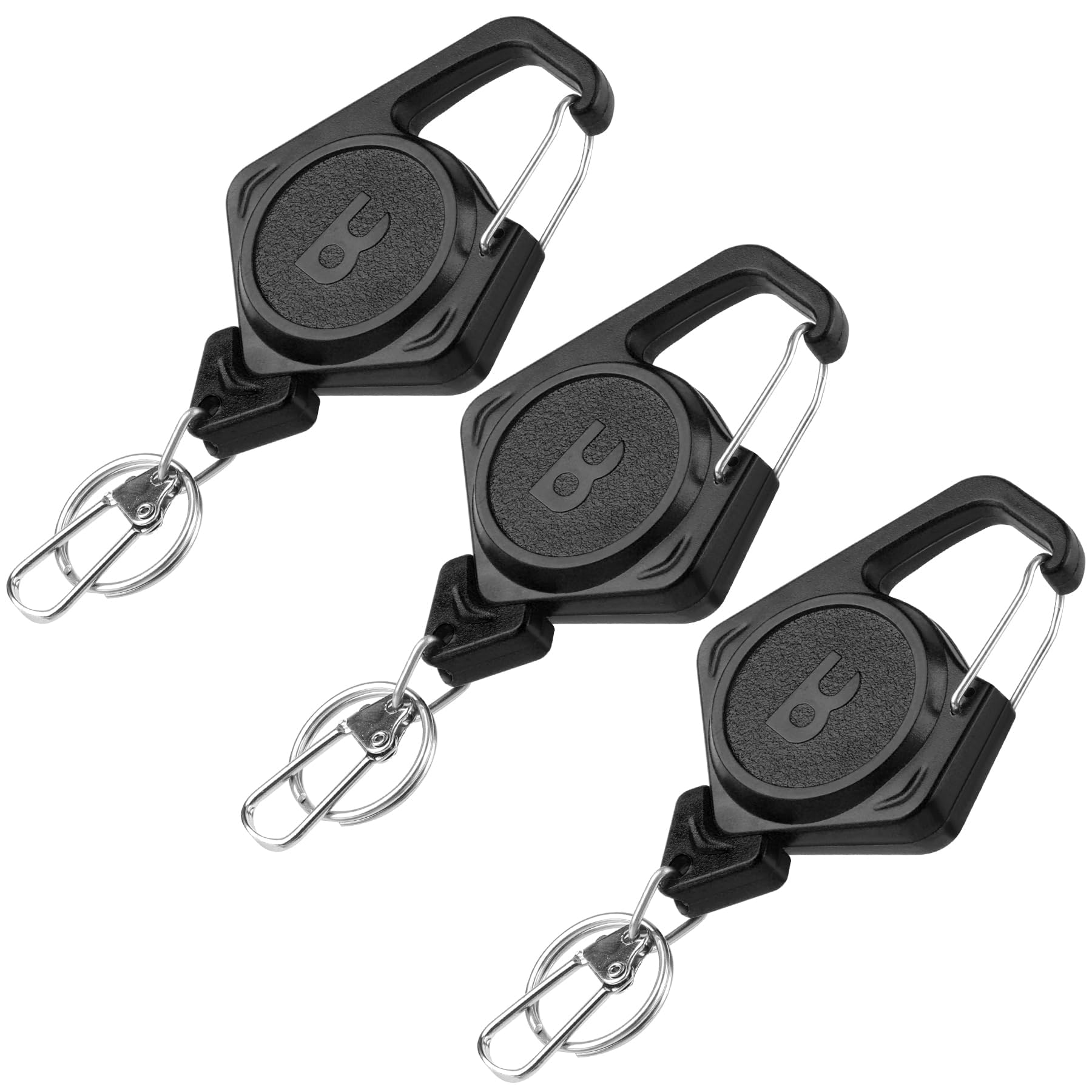 Booms Fishing Zinger Retractor 3-Pack with extended retractable cords