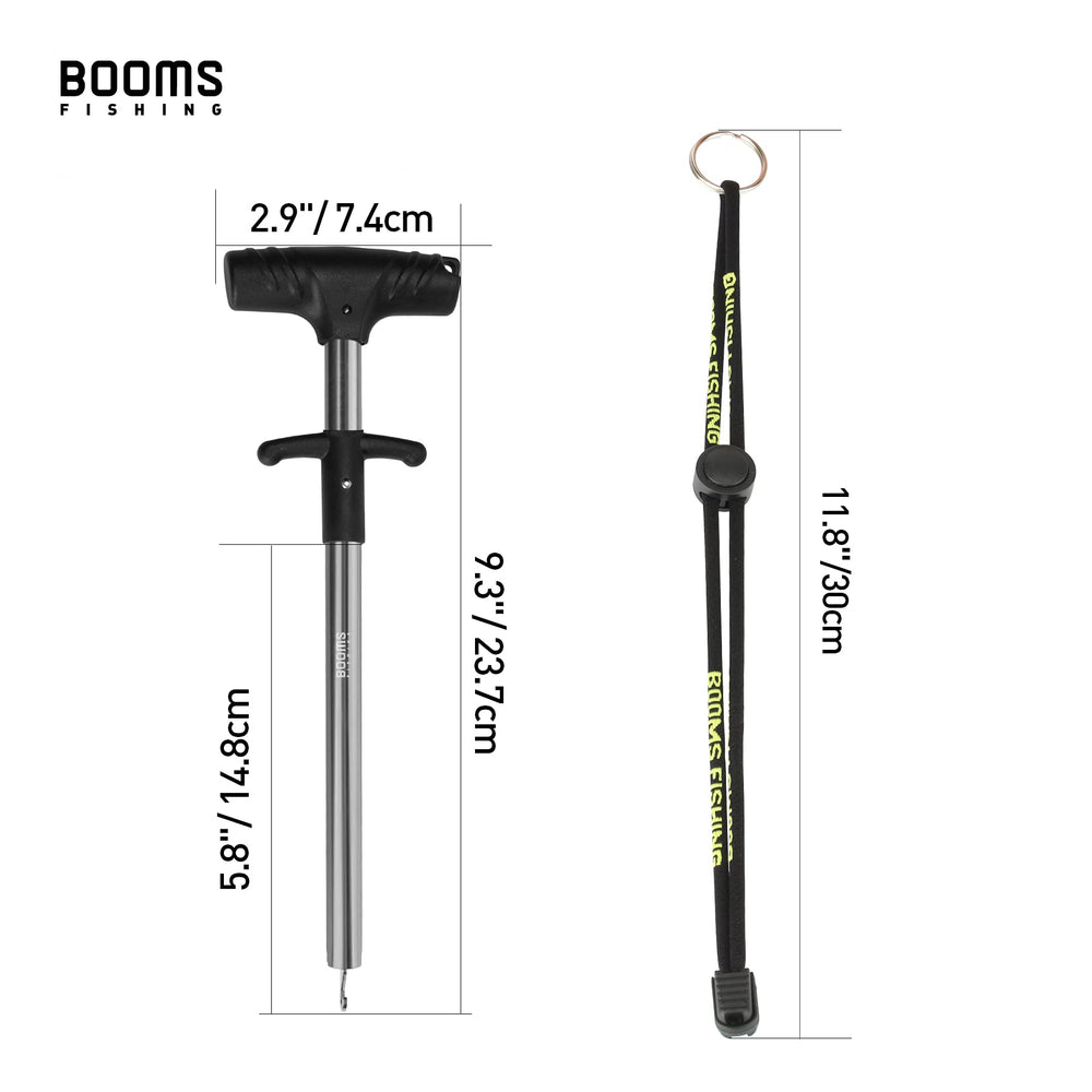 Full-length Booms R2 Hook Remover, 10 inches, silver aluminium