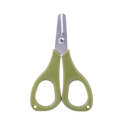 Booms S01 3.9-inch serrated fishing scissors with green handle