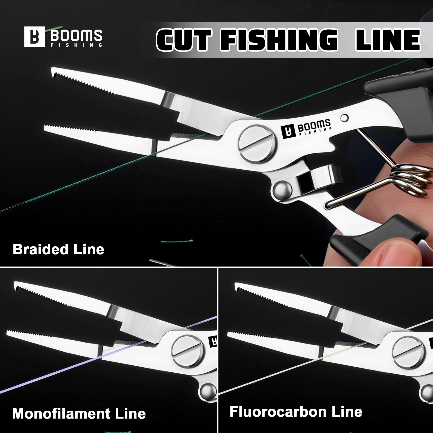 Lightweight compact Booms H01 fishing pliers