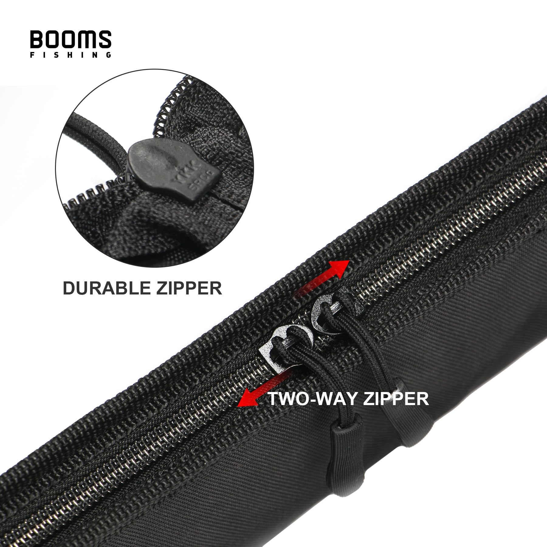 Soft waterproof nylon fabric of Booms PB1 rod bag