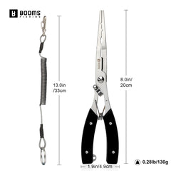 Close-up of serrated line cutters on Booms pliers