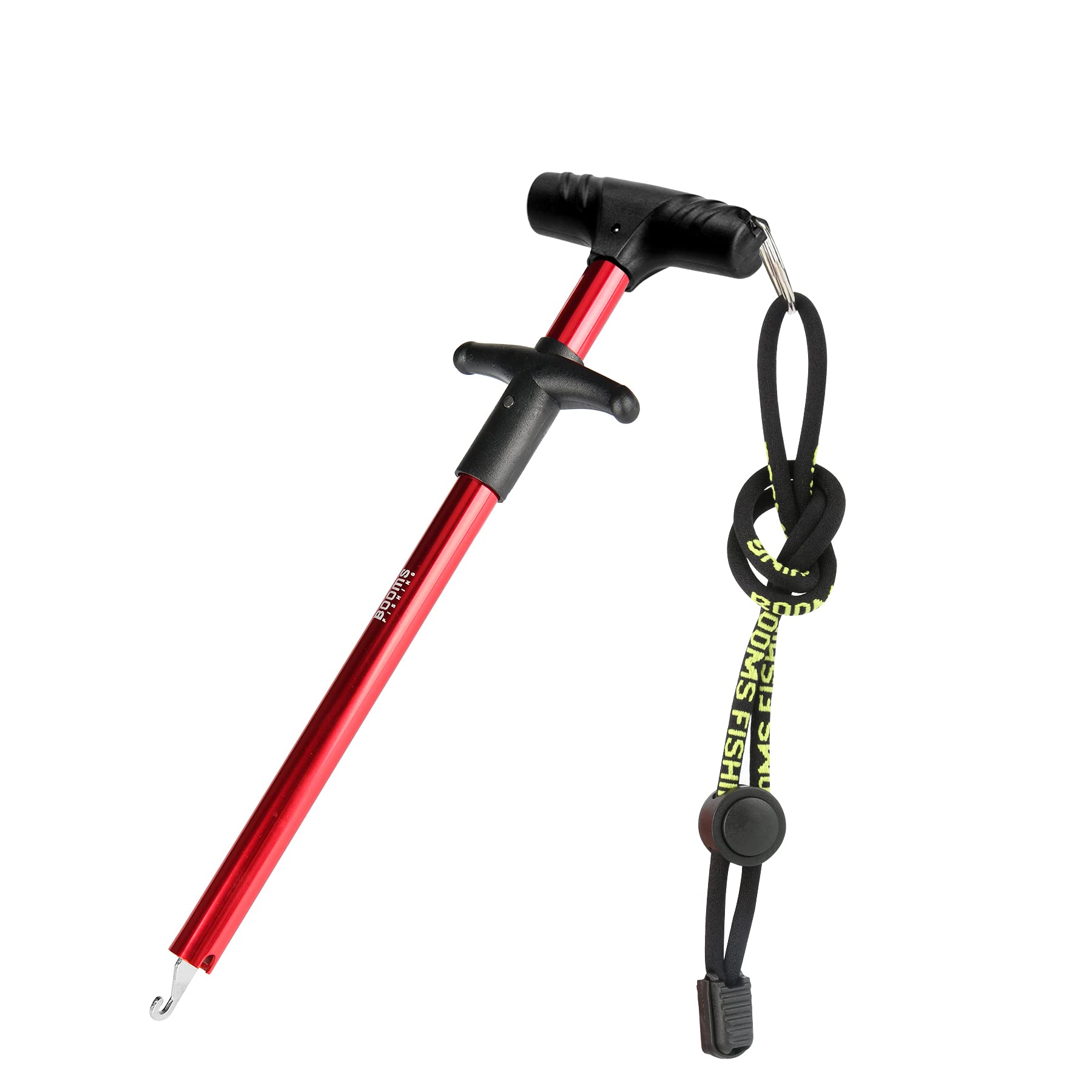 Booms Fishing R2 Hook Remover with red handle, 10 inches long