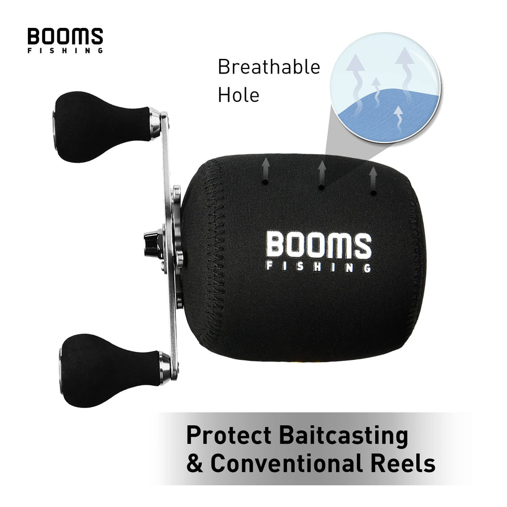 Round baitcasting reel cover in X-Large size on display