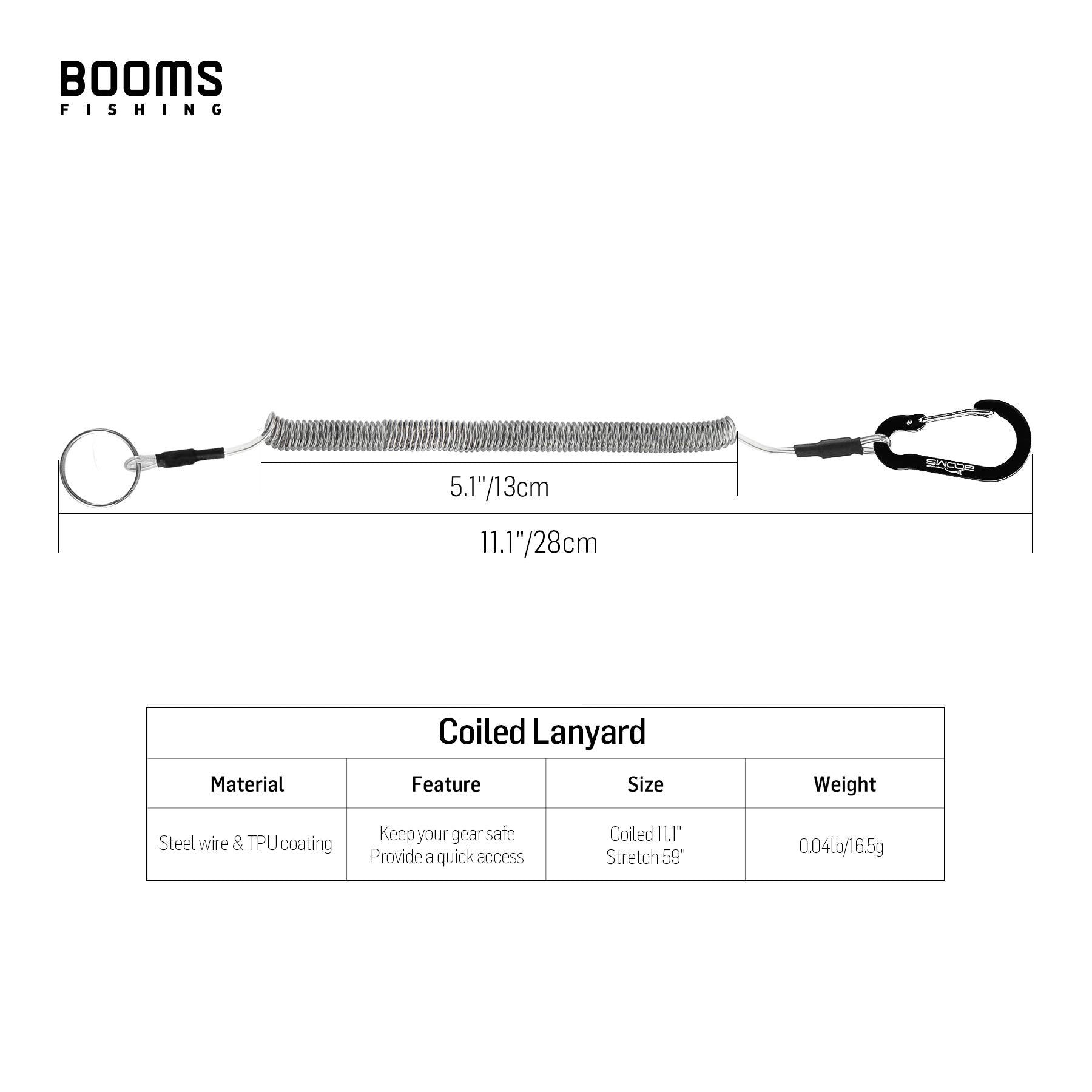 Durable built-in steel wire design of Booms T04 lanyard