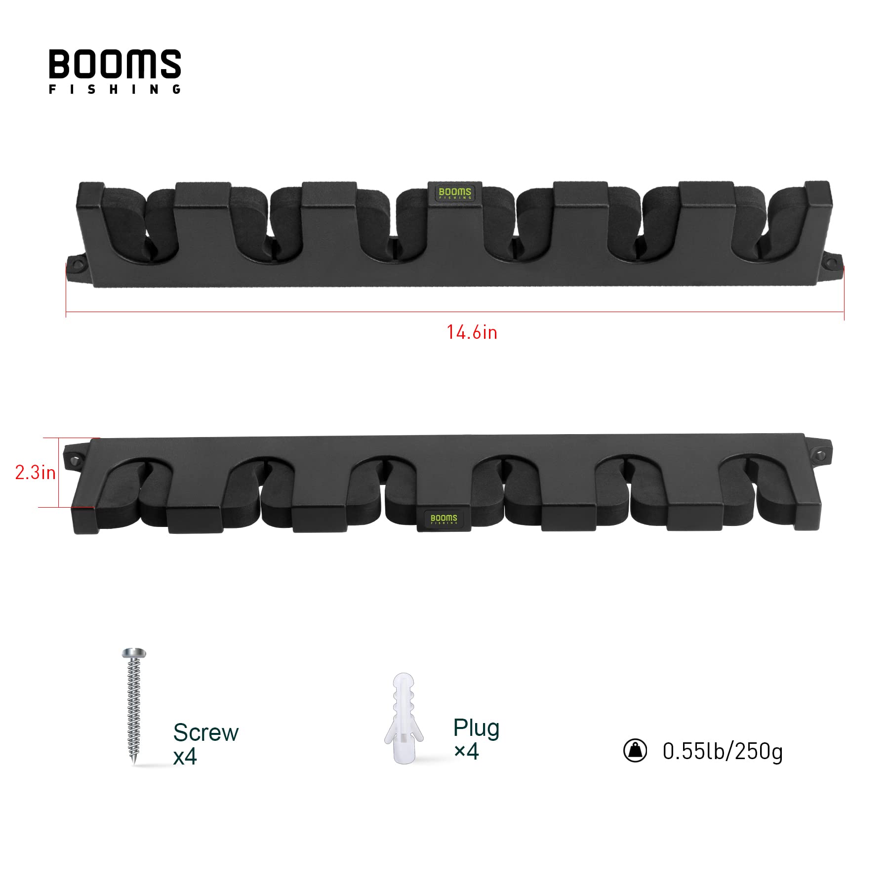 Holds up to 6 fishing rods and reel combos horizontally